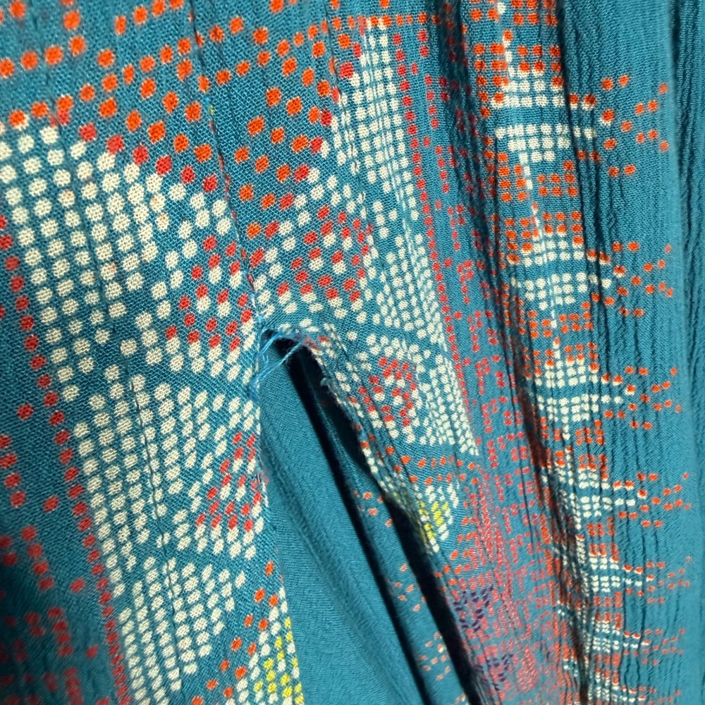 Earthbound Trading Co Womens Geometric Print Maxi Dress Teal Green Size S - Picture 13 of 13